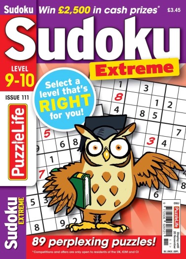 PuzzleLife Sudoku Extreme - October 2025